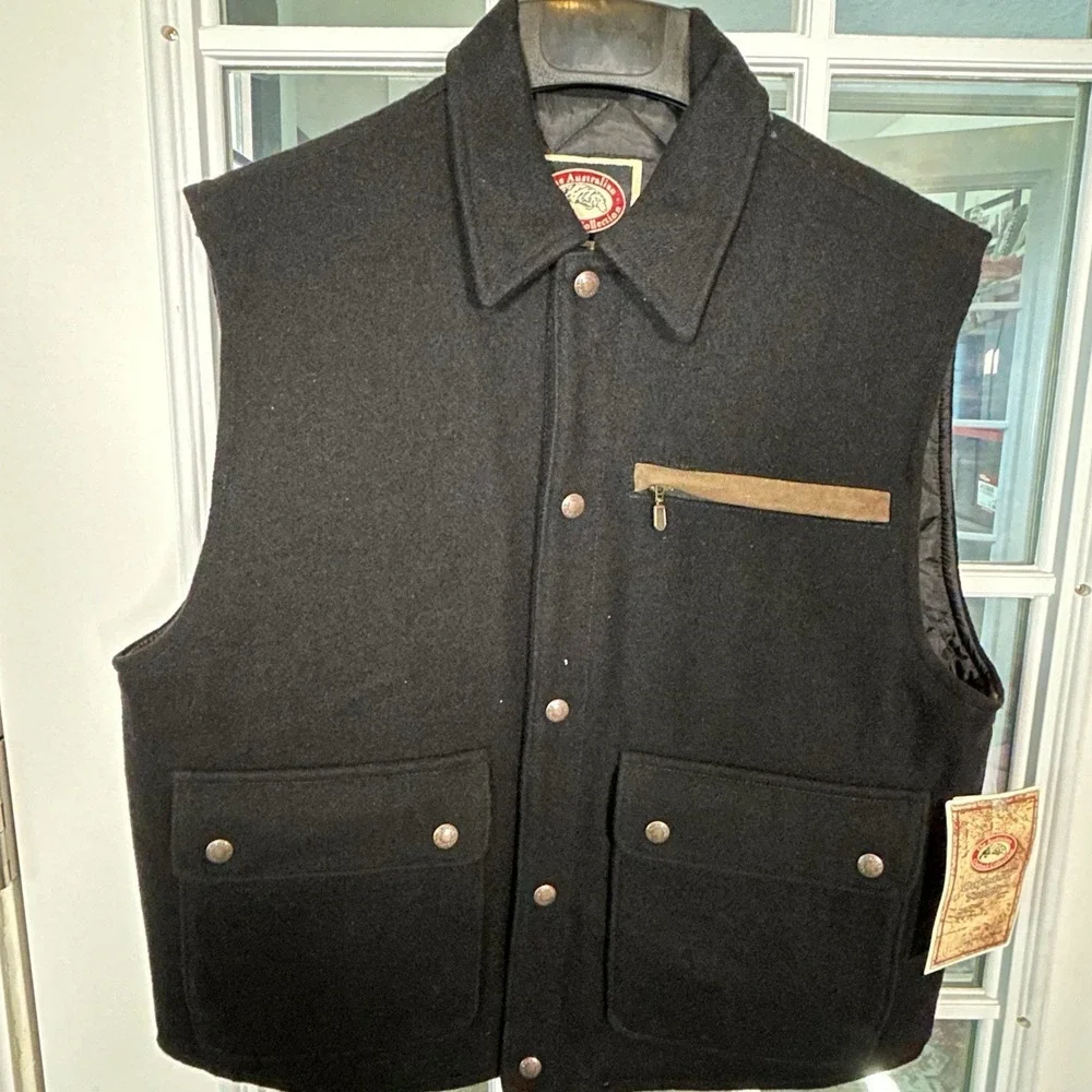 Australian Outback Collection Quilted Wool Vest Augusta Futurity 2004 Medium NOS